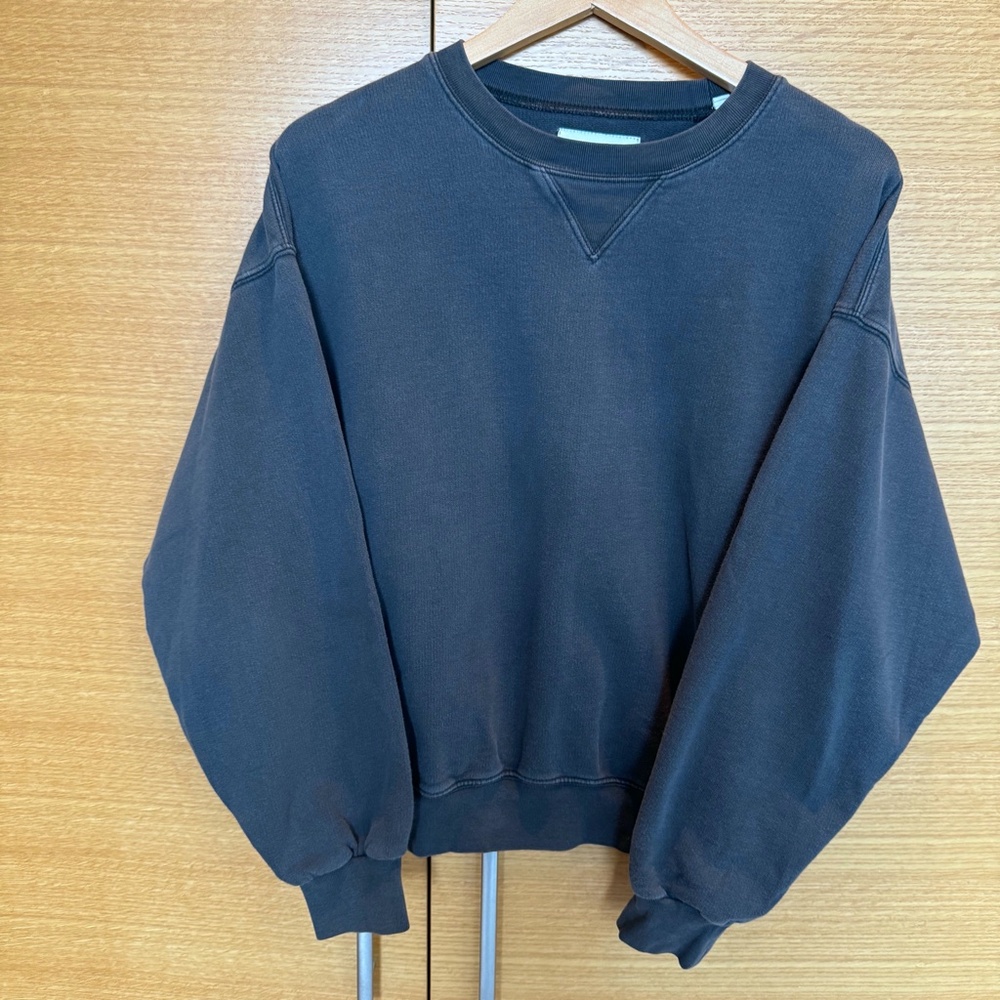 Women's Buck Mason Oversize Crew, Soft Black, Medium